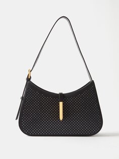 Мини-сумка на плечо tokyo из атласа с украшением DeMellier, черный