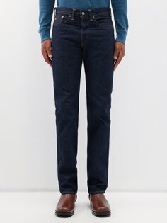Прямые джинсы из необработанного денима RRL, синий