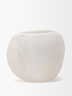 Большая каменная ваза из мраморной смолы Dinosaur Designs, белый