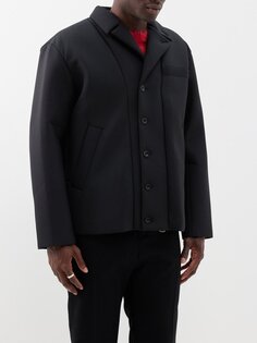 Неопреновая куртка со вставками Sacai, черный