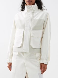 Плиссированная куртка с воротником-воронкой Sacai, белый