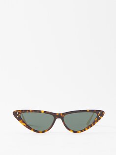 Солнцезащитные очки missdior b4u из ацетата с треугольными линзами и кошачьим глазом DIOR, коричневый