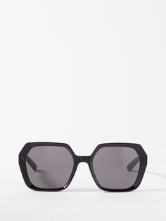 Солнцезащитные очки diormidnight s2f из ацетата шестигранной формы DIOR, черный