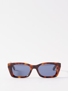 Солнцезащитные очки diormidnight s3i черепахового цвета из ацетата DIOR, коричневый