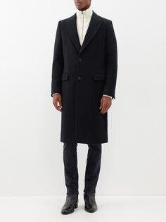 Пальто из смесовой шерсти с острыми лацканами Dolce &amp; Gabbana, черный