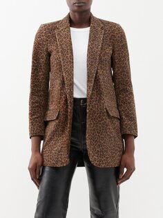 Замшевая куртка shay с леопардовым принтом Dodo Bar Or, коричневый