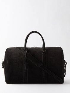 48h сумка из бархата и кожи с монограммой ysl Saint Laurent, черный