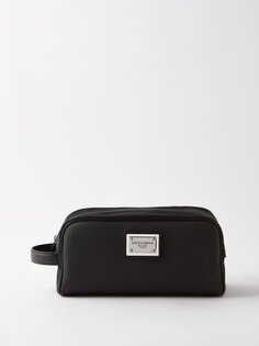 Сумка-тоут с кожаной отделкой и логотипом Dolce &amp; Gabbana, черный