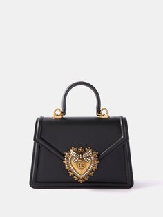 Кожаная сумка devotion Dolce &amp; Gabbana, черный