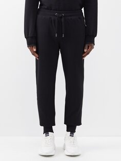 Спортивные брюки из хлопкового джерси с бляшкой-логотипом Dolce &amp; Gabbana, черный