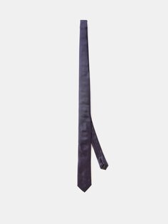 Шелковый галстук с вышитым логотипом Dolce &amp; Gabbana, синий