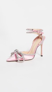 Туфли MACH &amp; MACH Double Crystal Bow Heels, розовый