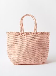 Маленькая кожаная сумка-корзина grace Dragon Diffusion, розовый