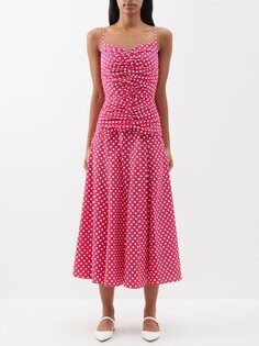 Платье esther из хлопка в горошек E.Stott, розовый