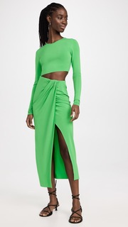Платье миди The Andamane Gia Cut Out, зеленый