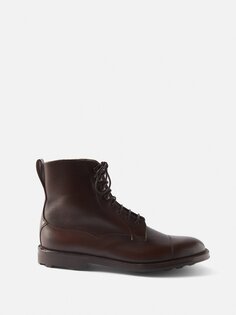 Кожаные ботинки galway на шнуровке Edward Green, коричневый