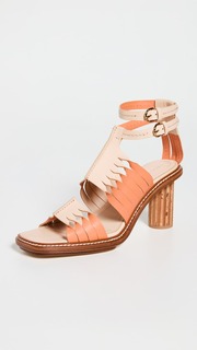 Сандалии Ulla Johnson Madeira Twisted Contrast High Heel