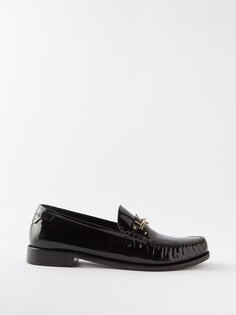 Лакированные лоферы le loafer 15 horsebit Saint Laurent, черный