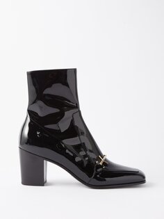 Лакированные ботинки beau 75 horsebit Saint Laurent, черный