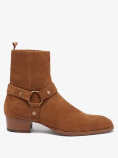 Ботинки wyatt с застежкой-молнией Saint Laurent, коричневый