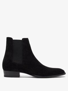 Замшевые ботинки челси wyatt Saint Laurent, черный