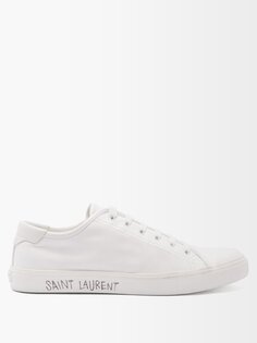 Кожаные кроссовки malibu с логотипом Saint Laurent, белый
