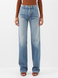 Расклешенные джинсы jane с высокой посадкой Saint Laurent, синий
