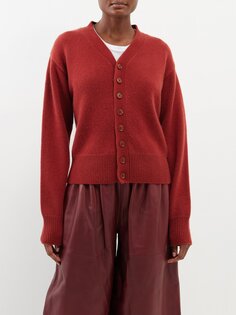 No.309 clover кашемировый кардиган с v-образным вырезом Extreme Cashmere, красный