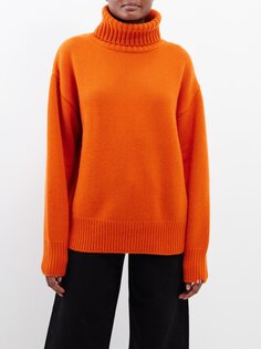 Кашемировый свитер оверсайз no.20 с высоким воротником Extreme Cashmere, красный