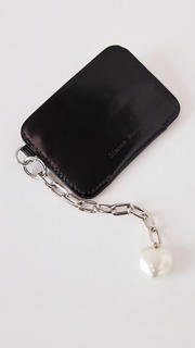 Сумка Simone Rocha Card Holder with Pearl Charm, черный