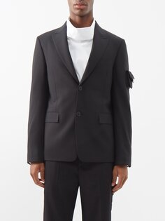 Классический пиджак с карманами на рукавах Fendi, черный