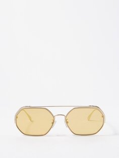 Солнцезащитные очки o&apos; lock в круглой металлической оправе Fendi, золото