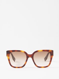 Большие квадратные солнцезащитные очки o&apos;lock из ацетата Fendi, коричневый