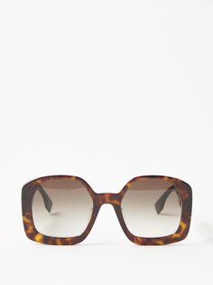 Солнцезащитные очки o&apos;lock оверсайз из ацетата Fendi, коричневый