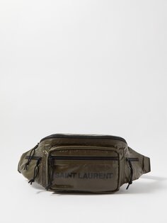Поясная сумка nuxx из нейлона с логотипом Saint Laurent, зеленый