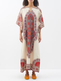 Платье макси amira с принтом пейсли Fortela, белый