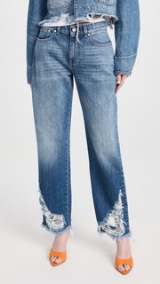 Джинсы Stella McCartney Mid Blue Distressed Straight, синий