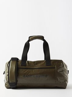 Дорожная сумка nuxx из рипстопа с логотипом Saint Laurent, зеленый