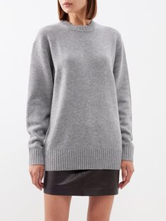 Кашемировый свитер оверсайз FRAME, серый