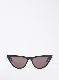 Солнцезащитные очки «кошачий глаз» из ацетата Saint Laurent, черный