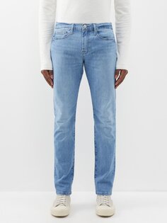 Узкие джинсы l&apos;homme из смесового органического хлопка FRAME, синий