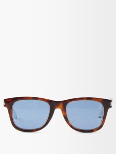 Квадратные солнцезащитные очки из ацетата Saint Laurent, коричневый