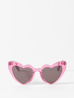 Солнцезащитные очки loulou в форме сердца из ацетата Saint Laurent, розовый