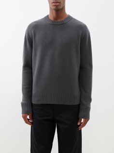 Кашемировый свитер с круглым вырезом FRAME, серый
