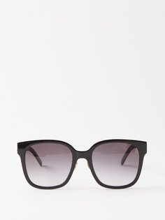 Квадратные солнцезащитные очки из ацетата Saint Laurent, черный