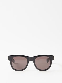 Солнцезащитные очки new wave в круглой оправе из ацетата Saint Laurent, черный