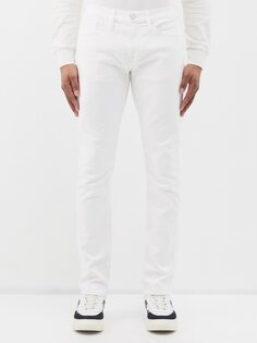 Узкие джинсы l&apos;homme из смесового органического хлопка FRAME, белый