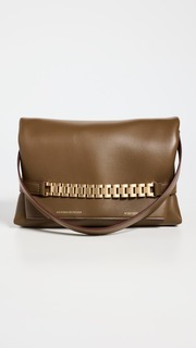 Сумка через плечо Victoria Beckham Chain Pouch With Strap, хаки