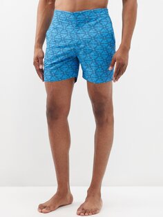 Плавки-шорты из переработанного волокна с монограммным принтом Frescobol Carioca, синий
