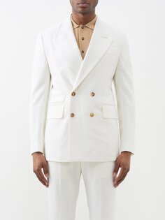 Двубортный шерстяной пиджак narciso Gabriela Hearst, белый